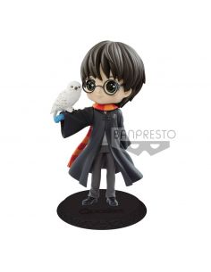 Figura Q Posket Harry Potter con Hedwig 14 cm (Color Perla) - Harry Potter