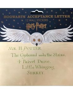Pack de 12 Pegatinas Réplicas Carta Hogwarts - Harry Potter
