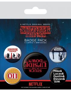 Pack de chapas Upside Down - Stranger Things