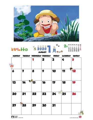 Calendario Mi Vecino Totoro 2020