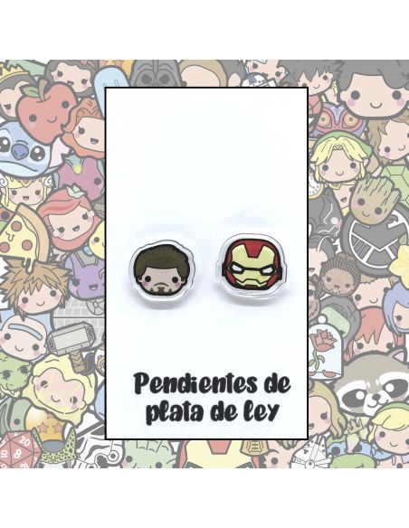 Pendientes Plata - Superhéroe y Armadura - Joyería Artesanal