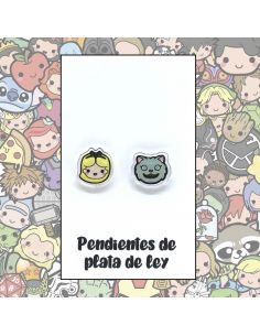 Pendientes Plata - Alicia y Gato - Joyería Artesanal