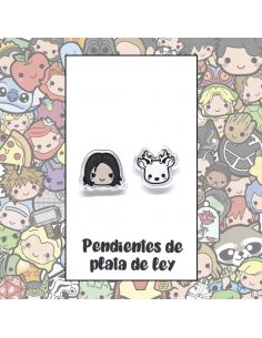 Pendientes Plata - Profesor y Ciervo - Joyería Artesanal