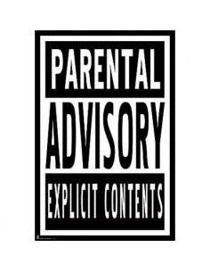 Póster Parental advisory vertical