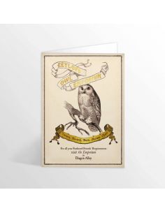 Tarjeta Owl Emporiun - Harry Potter