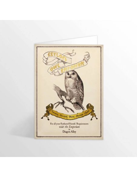 Tarjeta Owl Emporiun - Harry Potter