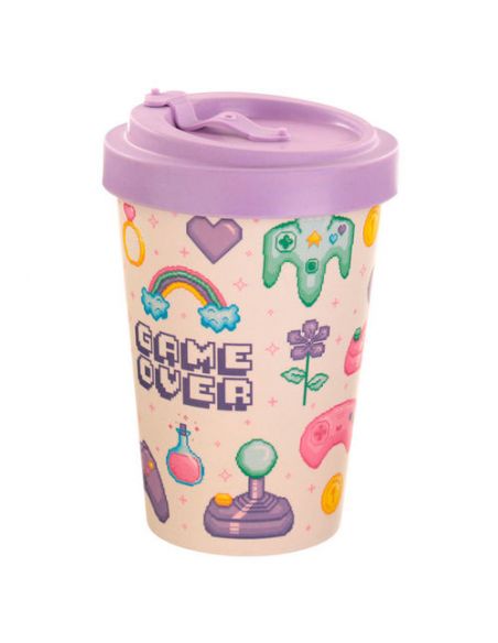 Taza de viaje Insert Coin Game Over