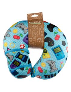 Pack Almohada de viaje + Antifaz Insert Coin Game Over