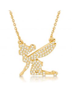 Colgante Campanilla chapado en Oro y Cristales - Disney