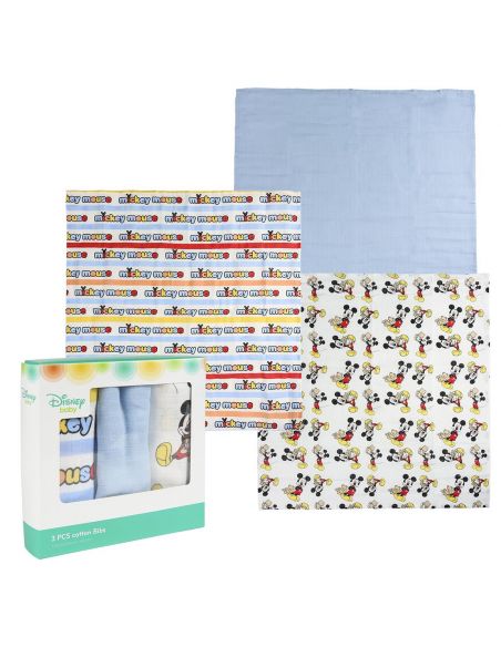 Pack 3 Muselinas Mickey Mouse - Disney
