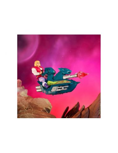 Figura Príncipe Adam y Aerodeslizador - Masters del Universo Origins