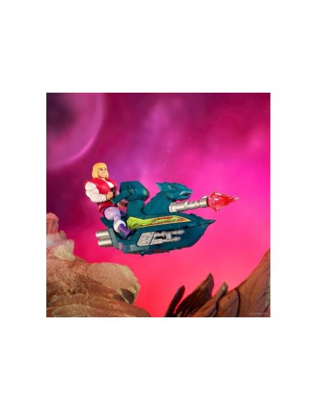 Figura Príncipe Adam y Aerodeslizador - Masters del Universo Origins