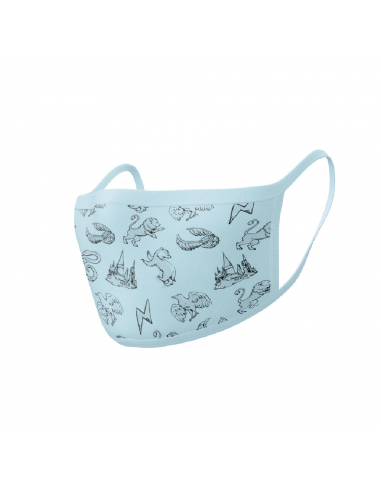 Pack de 2 protectores faciales Hogwarts Celeste - Harry Potter