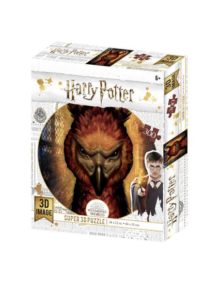 Puzzle lenticular Fawkes 300 piezas - Harry Potter