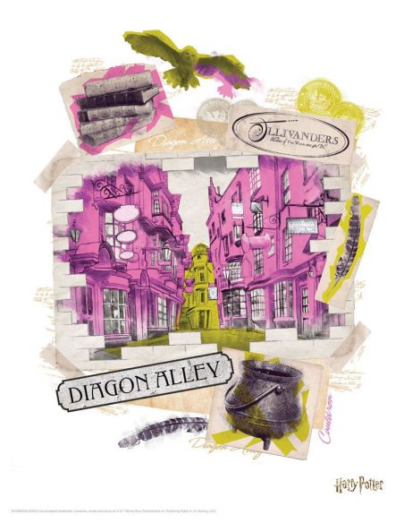 Set de 10 Litografías escenarios Mágicos - Harry Potter