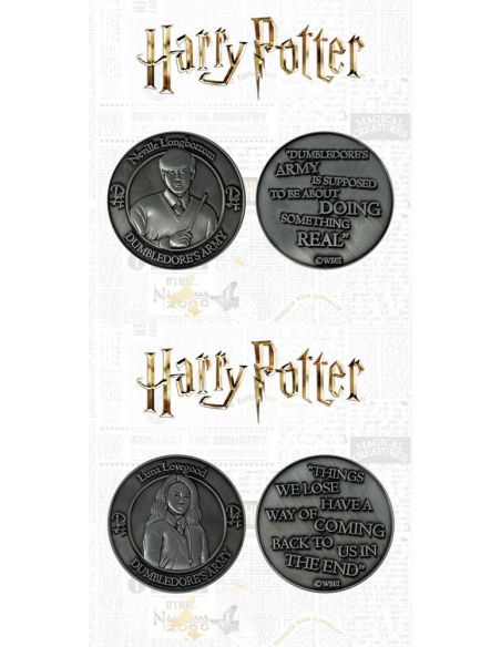 Pack Monedas Neville y Luna Lovegood - Edición Limitada - Harry Potter