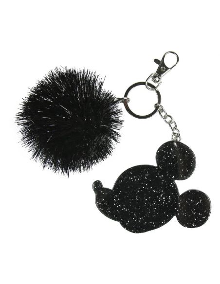 Llavero Pompom negro Mickey Mouse - Disney