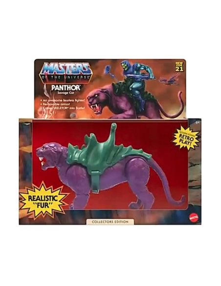 Figura Panthor 14 cm *Edición Exclusiva Flocked*- Masters del Universo Origins