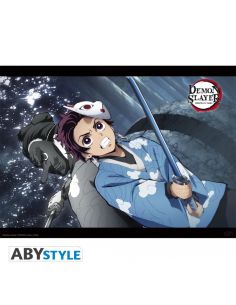 Póster Tanjiro y Urokodaki - Demon Slayer