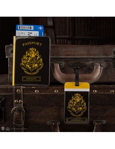 Porta pasaporte y Etiqueta para equipaje Hogwarts - Harry Potter