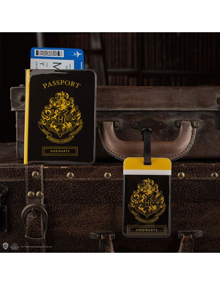 Porta pasaporte y Etiqueta para equipaje Hogwarts - Harry Potter