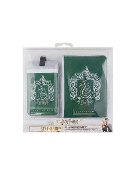 Porta pasaporte y Etiqueta para equipaje Slytherin - Harry Potter