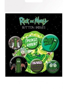 Pack 6 Chapas Pickle Rick - Rick y Morty