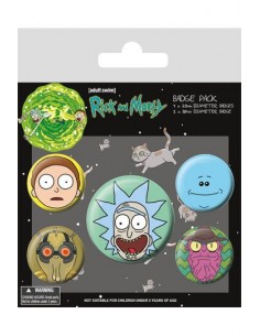 Pack 5 Chapas Rick y Morty