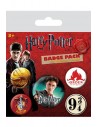 Pack 5 Chapas Gryffindor y Snitch Dorada - Harry Potter