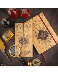 Cuaderno y mini Réplica Mapa del Merodeador - Harry Potter