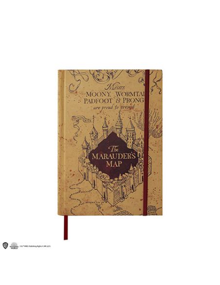 Cuaderno y mini Réplica Mapa del Merodeador - Harry Potter