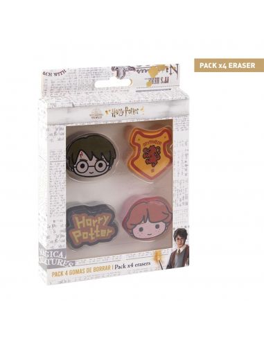 Pack 4 Gomas Harry Potter Chibi