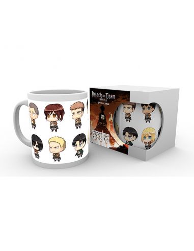 Taza Ataque a los Titanes Chibi