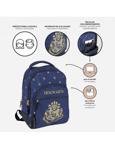 Mochila Harry Potter Hogwarts Azul - Harry Potter