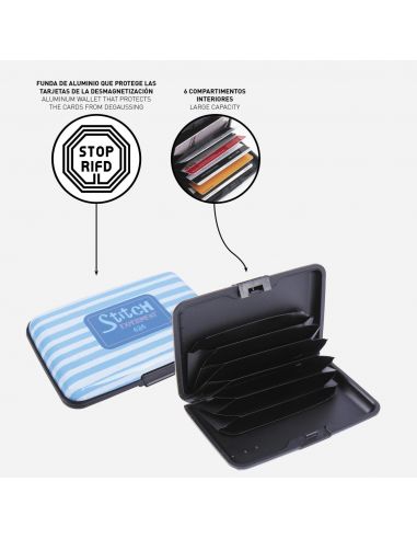 Cartera Tarjetero rígido Stitch - Lilo y Stitch