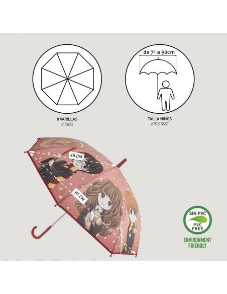 Paraguas Harry Potter Kawaii infantil - Harry Potter