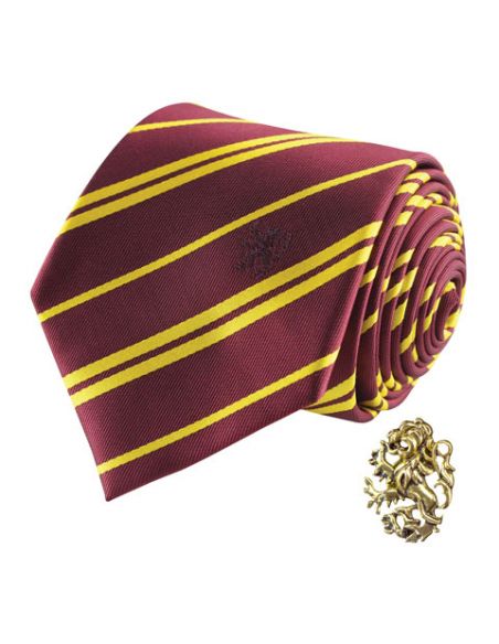 Corbata Deluxe Gryffindor con Pin - Harry Potter