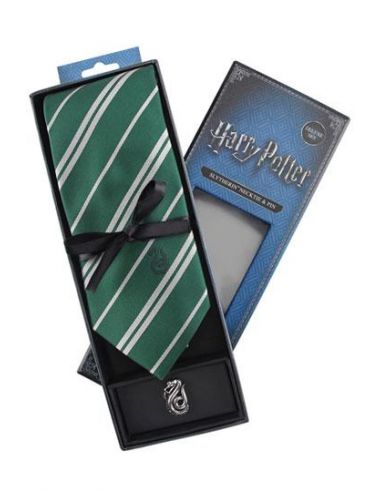 Corbata Deluxe Slytherin con Pin - Harry Potter