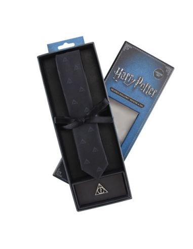 Corbata Deluxe las Reliquias de la Muerte con Pin - Harry Potter