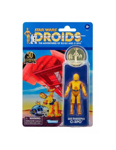Figura C3-PO Star Wars Vintage - Incluye moneda - Star Wars