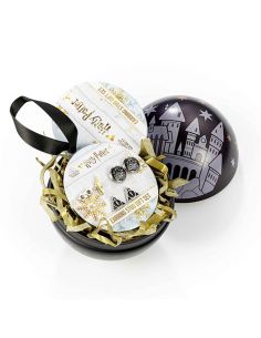 Bola de Navidad Hogwarts con Pendientes Iconos - Harry Potter