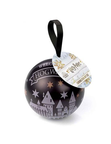 Bola de Navidad Hogwarts con Pendientes Iconos - Harry Potter