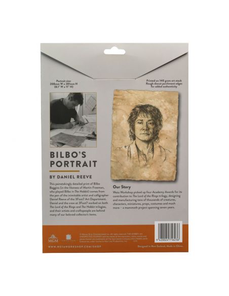 Litografía Retrato Bilbo Bolsón - El Hobbit