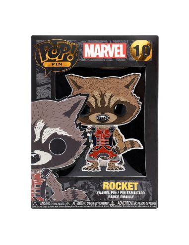 Chapa / Pin Funko Marvel 10 cm Rocket - Guardianes de la Galaxia