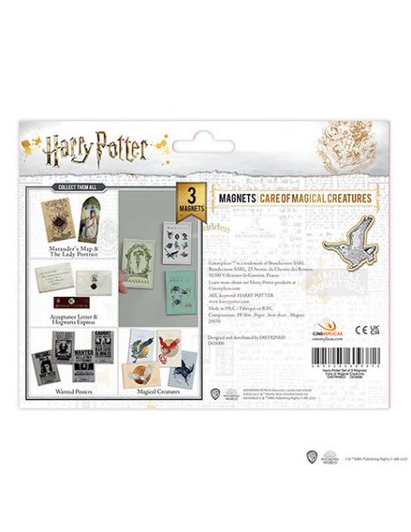 Pack Imanes Harry Potter cuidado Criaturas Mágicas CineReplicas