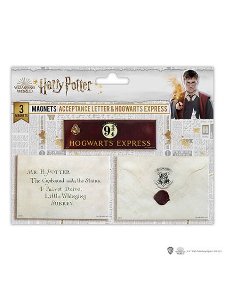 Pack Imanes Harry Potter Carta de Hogwarts CineReplicas