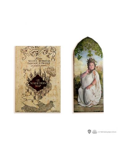 Pack Imanes Harry Potter Mapa del Merodeador y Señora Gorda CineReplicas