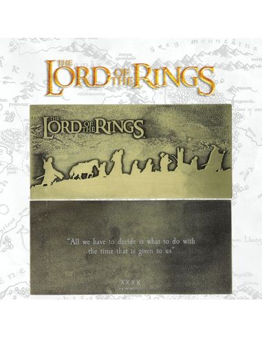 Placa Metálica El Señor de los Anillos Compañía - Edición Limitada - The Lord Of The Rings