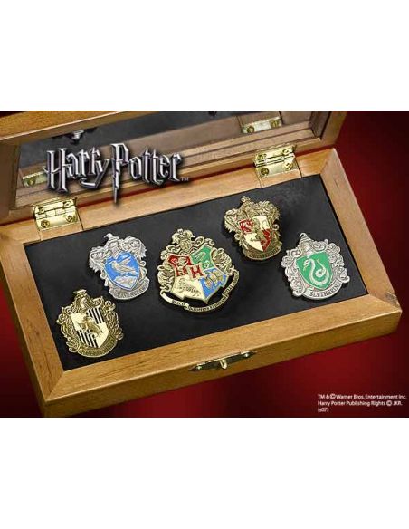Set de 5 Pins escudos Hogwarts - Harry Potter