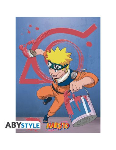 Póster Naruto & emblema Konoha - Naruto Shippuden